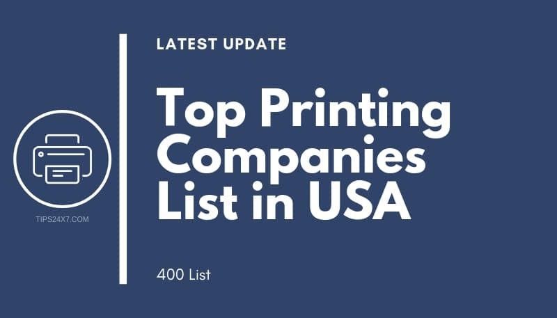 Top Printing Companies List in USA - 400 List
